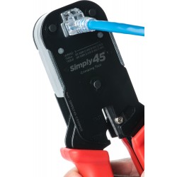 Crimping Tool Rj45 Profesional Simply45 Ratchet, PassThrough Cat5E, CAT 6 Shield Original Brand. Bajo pedido: 2 sem aprox