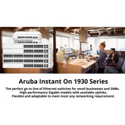 Switch HP Aruba 48 Ptos Gigabit 4x SFP 1Gb, 1Gb, Admin, L2+, QoS, VLAN, Console GUI, Series Instan On 1830. Gtia: 30 dias