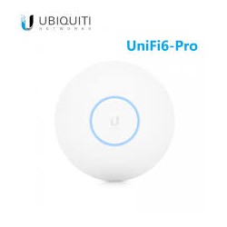 Punto de Acceso UAP U6-PRO Ubiquiti UniFi Wi-Fi 6, Dual Band 5 GHz 4x4 MU, Indoor 500 Users IP64, b/a/g/n/AC, 1000Mbps.