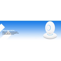 Punto de Acceso UAP U6-PRO Ubiquiti UniFi Wi-Fi 6, Dual Band 5 GHz 4x4 MU, Indoor 500 Users IP64, b/a/g/n/AC, 1000Mbps.