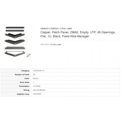 Panel Modular p/48 Ptos Siemon Z-MAX