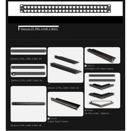 Panel Modular p/48 Ptos Siemon Z-MAX