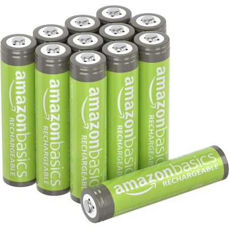 Baterías Recargables Amazon Basics, 1.5v, AAA Pack de 4 Unidades.