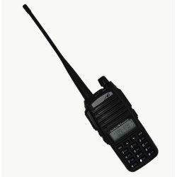 Radio VHF/UHF, 5w, LCD, 128 canales, Audífono, Cargador, 136-174/400-520MHz, 5-10kmt, LED, batería 2800mAh.