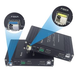 KVM Hdmi via Fibra Optica SM/MM SM20k, MM2k, 1080P 60Hz, Teclado/Ratón Incluye puerto SFP SM 20km, Gtia: 7d