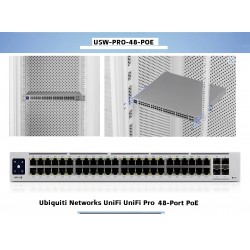 Switch 48p Giga 48x POE, 4Sfp 10Gb Unifi 8 GbE, 802.3bt y 40 Poe 802.3at, 600w Admin, L3 Sw Feat, fanless, Grtia: 90d