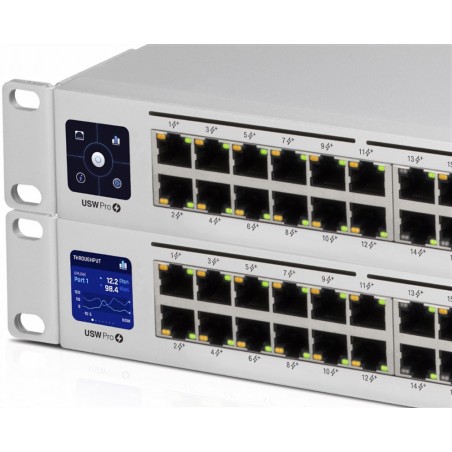 Switch 48p Giga 48x POE, 4Sfp 10Gb Unifi 8 GbE, 802.3bt y 40 Poe 802.3at, 600w Admin, L3 Sw Feat, fanless, Grtia: 90d