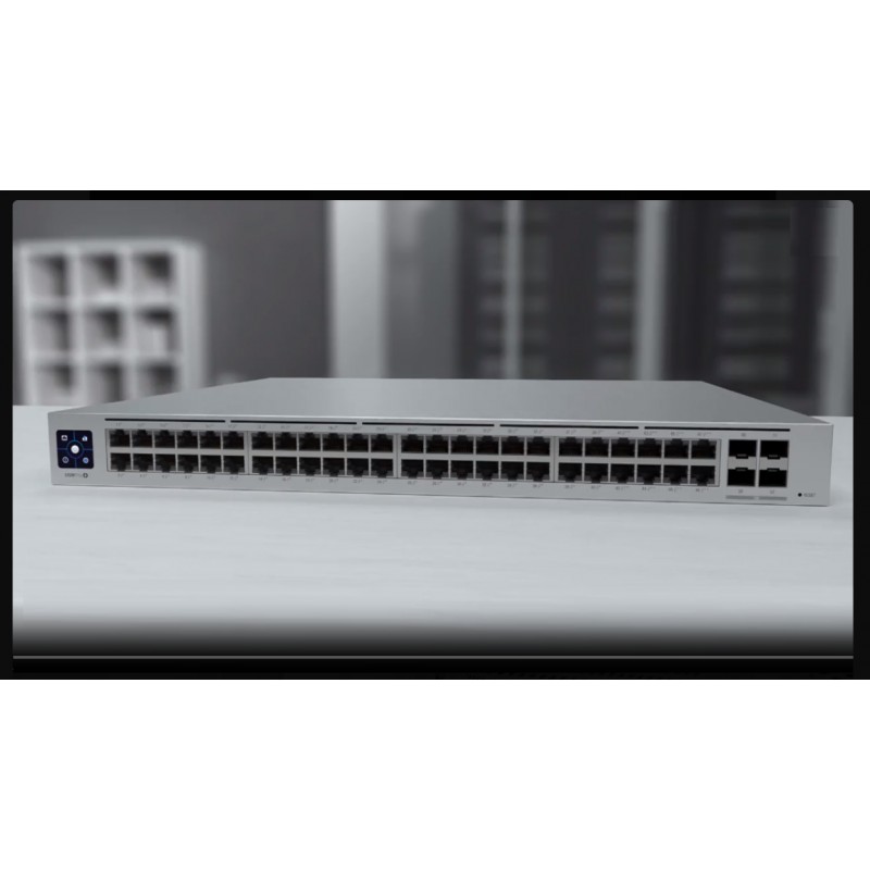 Switch 24p Giga 24x POE 400w, 2Sfp Unifi 10Gb, 16+/8++ Poe 802.3_at/bt, TouchScre Admin, L3 Sw Feat, fanless, Grtia: 30d