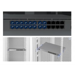 Switch 24p Giga 24x POE 400w, 2Sfp Unifi 10Gb, 16+/8++ Poe 802.3_at/bt, TouchScre Admin, L3 Sw Feat, fanless, Grtia: 30d