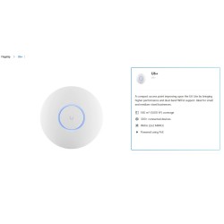 Punto de Acceso UAP U6+ Ubiquiti UniFi Wi-Fi 6 Dual Band, 57.3/240.2 Gbps, 300 Usr, Poe AF 2x2 MU-MIMO, a/b/g