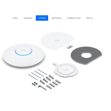 Punto de Acceso UAP U6+ Ubiquiti UniFi Wi-Fi 6 Dual Band, 57.3/240.2 Gbps, 300 Usr, Poe AF 2x2 MU-MIMO, a/b/g