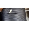 Fibra Optica Drop 6 h plana SM 9/125um Exterior, 2 waterblock yarn, G.652D ripcord, hdpe, negro, Frp 1.6, D 3.3x6mm