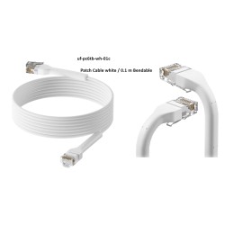 Patch Cord CAT 6, 10cm Azul, Ubiquiti OD 3mm ultra thing flexible, TIA-568-b.2