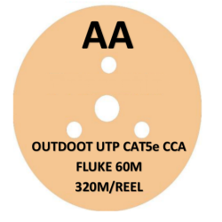 Carrete Cat 5e CCA Doble Chaq Negro 320m BM/CCA, gris/negro, Exteriores, awg24.