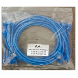 Patch Cord CAT6 STR 0.50m Azul, Certificados.