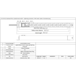 Regleta Elect, 9 AC, 117v 15 Amp, p/Rack switch, fuse, tomas VERT, Alu. Gtia: 30d