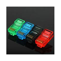 Conector Rj45 Cat 6, 30u Passthroug Azul 100u