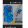 Conector Rj45 Cat 6, 30u Passthroug Azul 100u