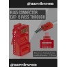 Conector Rj45 Cat 6, 30u Passthroug Azul 100u