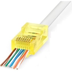 Patch Cord CAT 6, 2.10Mt Amarillo, OD 3mm thing, TIA-568-b.2, Delgados