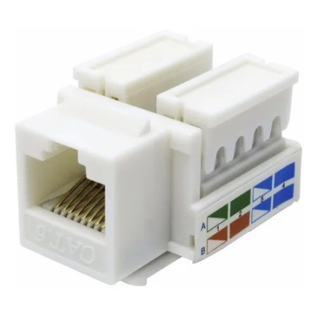 JACK CAT 6 blanco Rj45 568ab 1G