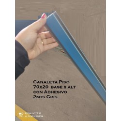 Canaleta 20x10 3/4" Adhesiva 2m Blanca