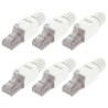 Conector Rj45 Cat 6A 10Gb Blanco Armableawg 23-26. plastico, cable OD 0.4-1.2mm TooolFree (sin Crimp Tool), Reusable