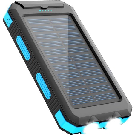 Power Bank Solar Bateria Recargable 38800mAh, 3 Usb 15w, Compas, 2 Led. Gtia: 5d