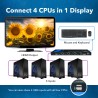 Kvm, 4 Ptos Hdmi 4K, 6 puertos Usb 2.0 4K-60hz, Control Rem, 4 cables Usb A-B EDID, HDCP 2.2, conex RS-232. Grtia: 10d