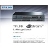 Switch TP-Link L2 Lite 48 Ptos 10/100 y 2 Ptos 10/100/1000, 2 Ptos SFP Gbps, 52VLAN, SNMP, Web, Telnet Consola