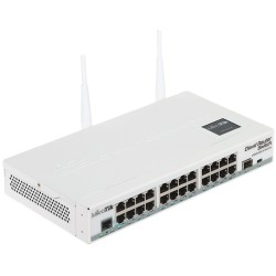 Switch Router 24 Ptos 1Sfp Administrable Mikrotik 1Usb, WAP 2.4Ghz, Layer 3, Rack 1U