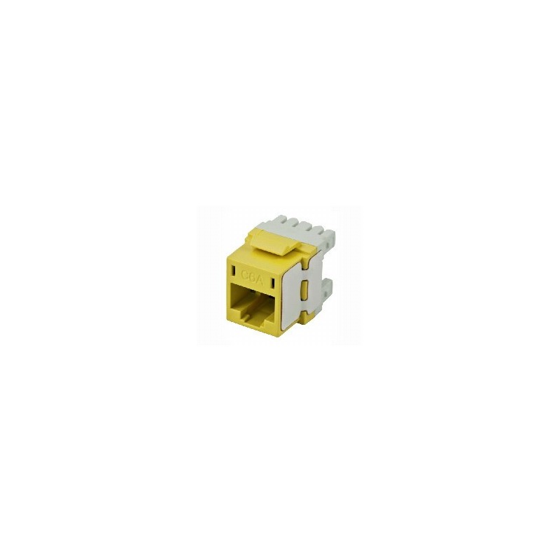 Jack CAT 6A, 30u Amarillo Lanpro S8000