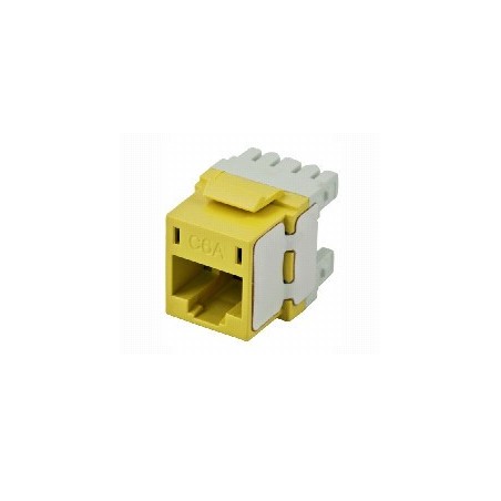 Jack CAT 6A, 30u Amarillo Lanpro S8000