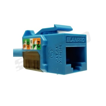 Jack CAT 6A, 30u Azul Lanpro S8000