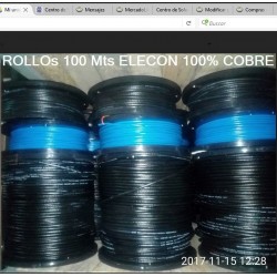 Bobina Cat 5e Elecon F Cobre 305m NEG fab nac, 100% cobre, awg24.