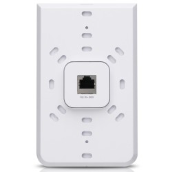 AP U6 Ubiquiti de Pared, Wi-Fi 6 802.11a/b/g/n/ac/ax, Dual Band, 48v PoE+ In, 3 Puertos Rj45 Gb, 1 PoE Out 802.3af/at. Gtia:10d