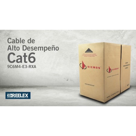 Bobina CAT 6 Riser, Azul, 305mt Reelex, Siemon