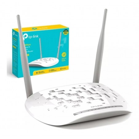 Modem Adsl Router WiFI 300Mb, Rj11 p/aba Switch 4 ptos Lan 10/100Mbps, 2 Antenas 5dbi.