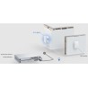 AP Ubiquiti de Pared, Wi-Fi 5 802.11 a/b/g/n/r/k/v/ac, Dual Band, 48v PoE+ In, 1 Puerto Rj45 Gb, 1 PoE Out 802.3af/at. Gtia:10d