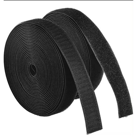 Velcro 10 mt, Ancho: 2 Cm Nylon, NEGRO