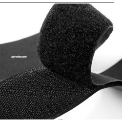 VELCRO 10 mt, Ancho: 2 Cm _ 20mm, Negro