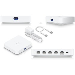 UniFi Cloud Gateway, Router MultiWAN 3GB Balanceador 2x WAN, 4x GbE RJ45 ports, 1x Wan Rj45 1/2.5 GbE. Grtia:30d