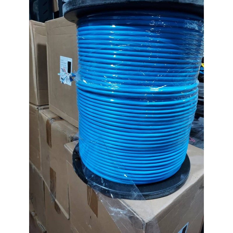 Bobina CAT 6A Panduit 26awg 10Gb Azul 750 Mhz, Redondo, Chaqueta LSZH, 305 Mts (SD) UTP, riser (CMR), retardant PVC ins