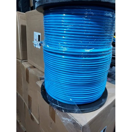 Bobina CAT 6A Panduit 26awg 10Gb Azul 750 Mhz, Redondo, Chaqueta LSZH, 305 Mts (SD) UTP, riser (CMR), retardant PVC ins