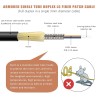 Fibra Optica SM Duplex armada hdpe, 100m 9/125 tight buffer 900um, 1310-1550nm Mono G.652D, patch cord puntas Lc Lc