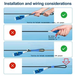 Fibra Optica SM Duplex armada hdpe, 100m 9/125 tight buffer 900um, 1310-1550nm Mono G.652D, patch cord puntas Lc Lc