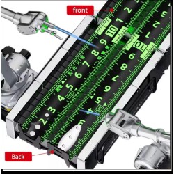 Cinta Metrica 5m - Cm x 25mm Verde Flourescente Impreso a doble cara en CMts