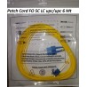 Patch Cord FO SM LC SC Upc/Upc 6M Duplex Cruzado Verde, Chaq Amarillo, 2mm, G652D