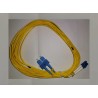 Patch Cord FO SM LC SC Upc/Upc 6M Duplex Cruzado Verde, Chaq Amarillo, 2mm, G652D