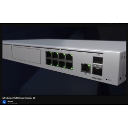 Dream Machine Ubiquiti 8x POE 4af 4at 1U, 2x Wan 2.5/10Gb, 128Gb Expand Unifi Enterprise-grade OS Console. 2 SFP 10Gb